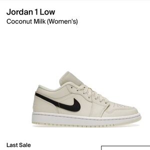 Women’s Jordan 1 Low Coconut Milk SZ 9.5